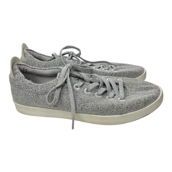 Allbirds Wool Pipers Sneaker Shoes size 11 Gray Lace Up Soft Cozy Almond Toe - Picture 1 of 6